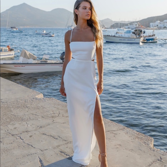 Nookie Dresses & Skirts - Nookie Stella Cut Out Gown in Ivory Small